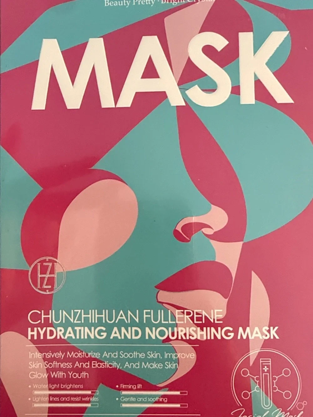 5 pack Hydrating & Nourishing Face Mask - Pink/Teal
